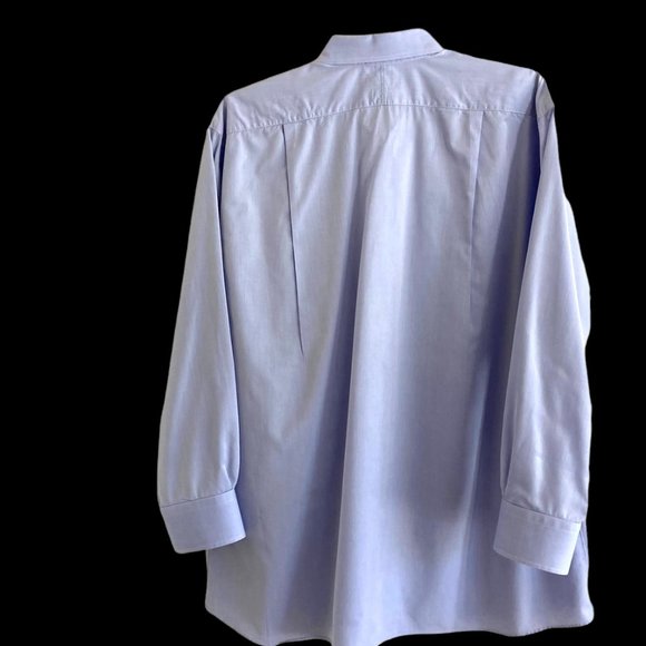 BARNEYS NEW YORK BLUE COTTON DRESS SHIRT 17.5 x 34 - Picture 4 of 7